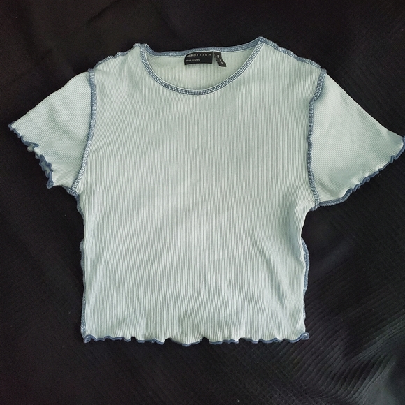 ASOS blue stitched short sleeve t_shirt - Picture 2 of 4